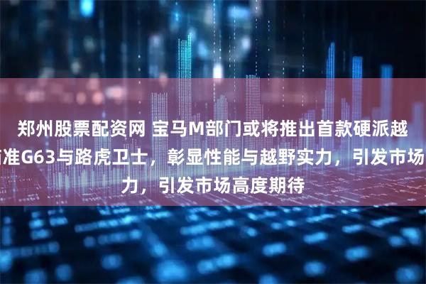 郑州股票配资网 宝马M部门或将推出首款硬派越野车，瞄准G63与路虎卫士，彰显性能与越野实力，引发市场高度期待